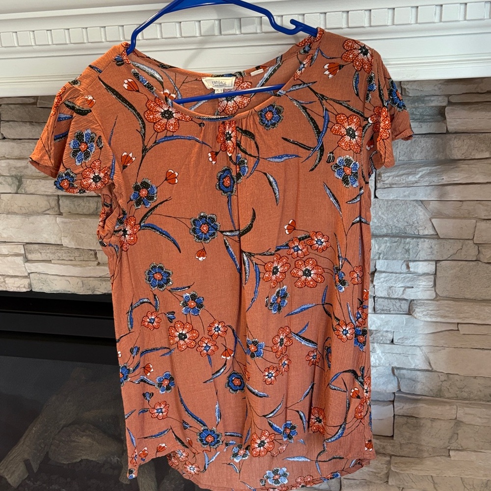 Fat Face Flutter Sleeve Top